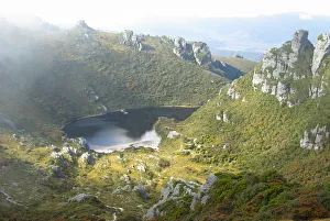Lake Cygnus in Western Arthurs, Tasmania Australia Lake Cygnus in Western Arthurs, Tasmania Australia