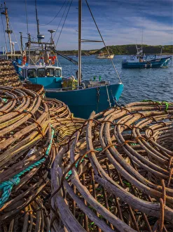 Lobster (Crayfish) trawlers in the Currie Harbour, King Island, Tasmania Lobster (Crayfish) trawlers in the Currie Harbour, King Island, Tasmania