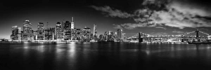 Manhattan skyline panorama in black and white Manhattan skyline panorama in black and white