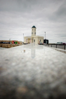 Margate Kent English seaside resort town in long exposure with Visitor Information Centre Margate Kent English seaside resort town in long exposure with Visitor Information Centre