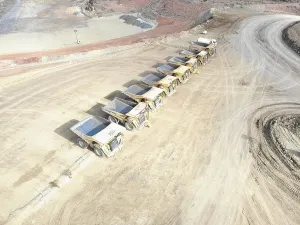Dump Trucks Print: Mining Cat777 in Australia
