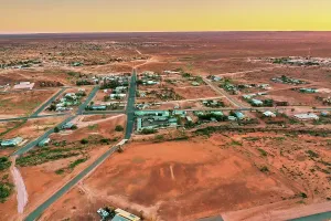 Australian Outback Landscape Photography Prints: White Cliffs, opal mining town, Australia, aerial photography