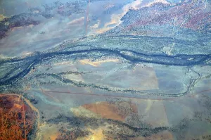 Murray Darling Basin Print: Aerial View of Western New South Wales Plains