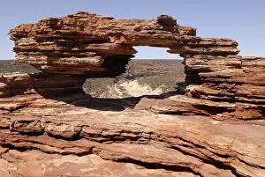 Red Rock Landscape Photography Prints: Natures Window, window rock along the Loop Walk Trail