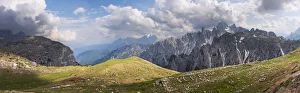 Panoramic landscape during the way to Tre Cime, Dolomite - Italy Panoramic landscape during the way to Tre Cime, Dolomite - Italy