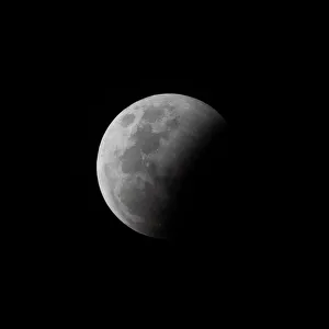 Partial stage of lunar eclipse of a full moon Partial stage of lunar eclipse of a full moon