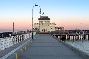 Pavilion building on St Kilda pier close to Melbourne, Australia Pavilion building on St Kilda pier close to Melbourne, Australia