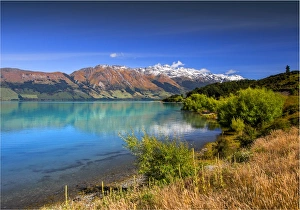 Reflections in lake Wakatipu, South Island, New Zealand Reflections in lake Wakatipu, South Island, New Zealand