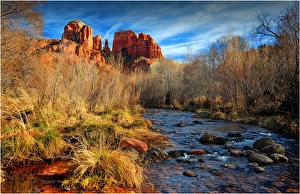 Sedona and the view to Courthouse rock, Arizona, south western United States of America Sedona and the view to Courthouse rock, Arizona, south western United States of America
