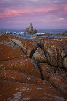 Sloop Rock at sunset, The Gardens, Tasmania, Australia Sloop Rock at sunset, The Gardens, Tasmania, Australia