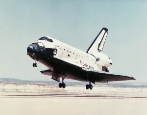 Space Prints: Print of Challenger Space Shuttle at Edwards Air Force Base