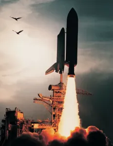 Space Prints: Print of Space Shuttle Discovery Launch