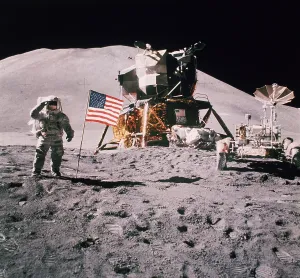 Space Exploration Images Prints: Salute The Moon