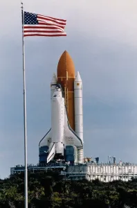 Space Exploration Australia Prints: Shuttle on the Launch Pad