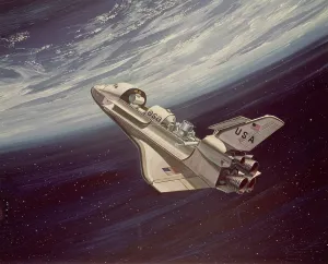 Space Prints: US Space Shuttle ESA Joint Mission Print circa 1977