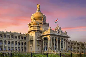 Sunset at Vidhana Soudha (State Legislature Building) in Bangalore, Karnataka, India Sunset at Vidhana Soudha (State Legislature Building) in Bangalore, Karnataka, India