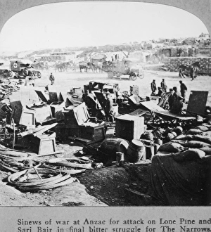 Supplies At Anzac Cove during the Gallipoli Campaign Supplies At Anzac Cove during the Gallipoli Campaign