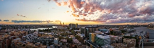 Sydney Sunset panoramic view of Anzac Bridge Sydney Sunset panoramic view of Anzac Bridge
