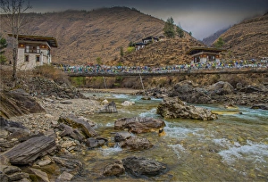 Temple compound near Paro, Kingdom of Bhutan, Eastern Himalayas Temple compound near Paro, Kingdom of Bhutan, Eastern Himalayas