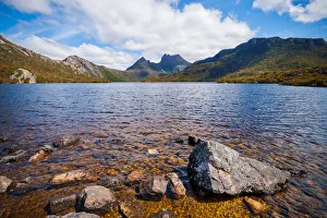 View of Cradle Mountain in the Cradle Mountain-Lake St Clair National Park View of Cradle Mountain in the Cradle Mountain-Lake St Clair National Park