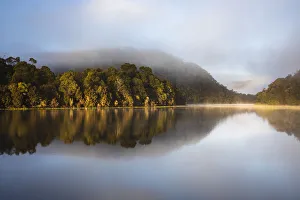 View Looking Down the Pieman River at Sunrise View Looking Down the Pieman River at Sunrise