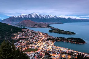 Queenstown South Island Print at Sunset