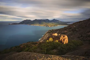 The view from the summit of Mt parsons looking out on Wineglass Bay The view from the summit of Mt parsons looking out on Wineglass Bay