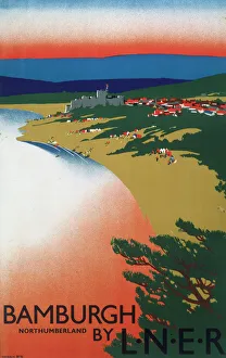 Bamburgh by LNER, LNER poster, 1936 Bamburgh by LNER, LNER poster, 1936