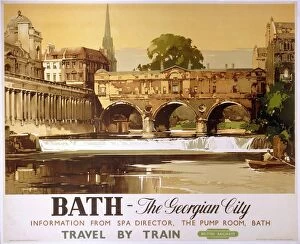 Images Dated 19th February 2003: Bath - The Georgian City, BR poster, 1950