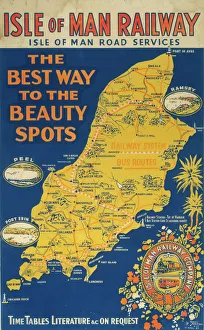 The Best Way to the Beauty Spots, Isle of Man Railway poster, c 1920 The Best Way to the Beauty Spots, Isle of Man Railway poster, c 1920