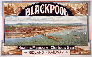 Blackpool: Health & Pleasure, Glorious Sea, MR poster, c 1893 Blackpool: Health & Pleasure, Glorious Sea, MR poster, c 1893
