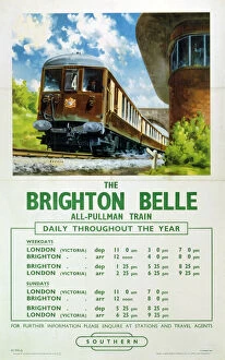 Images Dated 13th May 2003: The Brighton Belle, BR poster, 1958