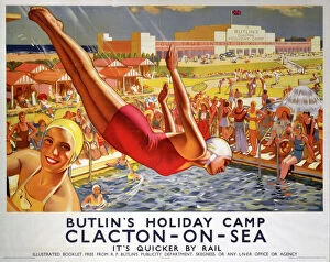 Images Dated 30th June 2003: Butlins Holiday Camp, Clacton-on-Sea, LNER poster, 1940