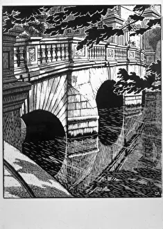 Cambridge - St Johns Bridge, LNER poster, 1923-1947 Cambridge - St Johns Bridge, LNER poster, 1923-1947