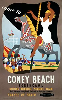 Images Dated 30th June 2003: Come to Coney Beach, Porthcawl, BR (WR) poster, 1948-1965