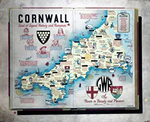 Cornwall - Land of Legend, History and Romance, GWR poster, 1933 Cornwall - Land of Legend, History and Romance, GWR poster, 1933