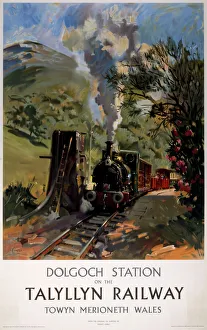 Wales/gwynedd/dolgoch station talyllyn railway poster c 1960s Wales/gwynedd/dolgoch station talyllyn railway poster c 1960s