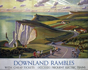 Images Dated 19th February 2003: Downland Rambles, BR poster, 1950s