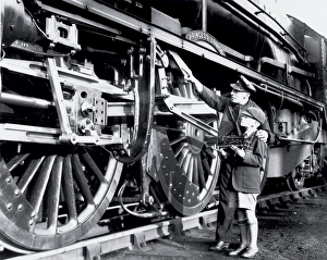 An LMS Engine Driver Explains the Valve Gear to a Schoolboy, Print