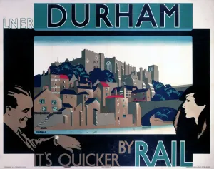 British Railway History Prints: Durham, LNER poster, 1935
