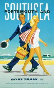 British Railways Poster Prints: Southsea and Portsmouth, BR poster, 1962