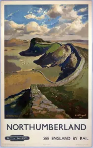 Hadrian's Wall print, Northumberland landscape by Jack Merriott