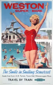 British Railways Poster Prints: Weston-super-Mare, BR poster, 1948-1965