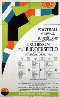 Football - Millwall v Sunderland, SR poster, 1937 Football - Millwall v Sunderland, SR poster, 1937