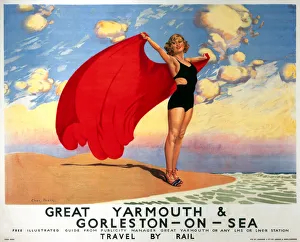 Great Yarmouth & Gorleston-on-Sea, LMS and LNER poster, 1923-1947 Great Yarmouth & Gorleston-on-Sea, LMS and LNER poster, 1923-1947