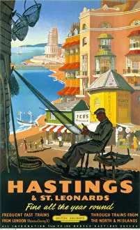 Images Dated 19th February 2003: Hastings & St Leonards, BR poster, 1952