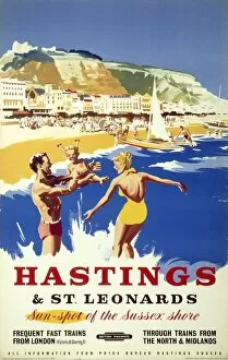 Images Dated 19th February 2003: Hastings & St Leonards, BR poster, c 1950s