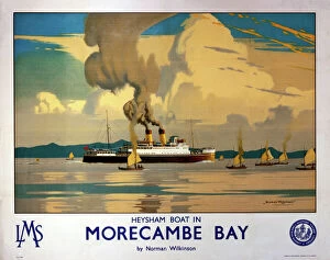 Images Dated 29th July 2003: Heysham Boat in Morecambe Bay, LMS poster, 1923-1947