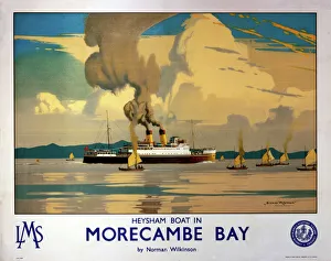 England/lancashire/heysham boat morecambe bay lms poster 1923 1947 England/lancashire/heysham boat morecambe bay lms poster 1923 1947