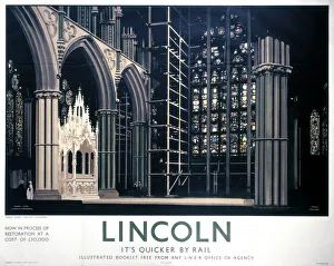 Lincoln: Angel Choir, LNER poster, 1923-1947 Lincoln: Angel Choir, LNER poster, 1923-1947
